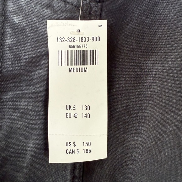 NWT Abercrombie & Fitch Mens Black Washed Bomber Jacket Size Medium - Picture 3 of 7